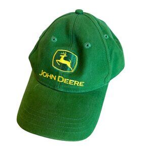 John Deere Green Baseball Cap Adjustable Strapback Hat Nothing Runs Like a Logo